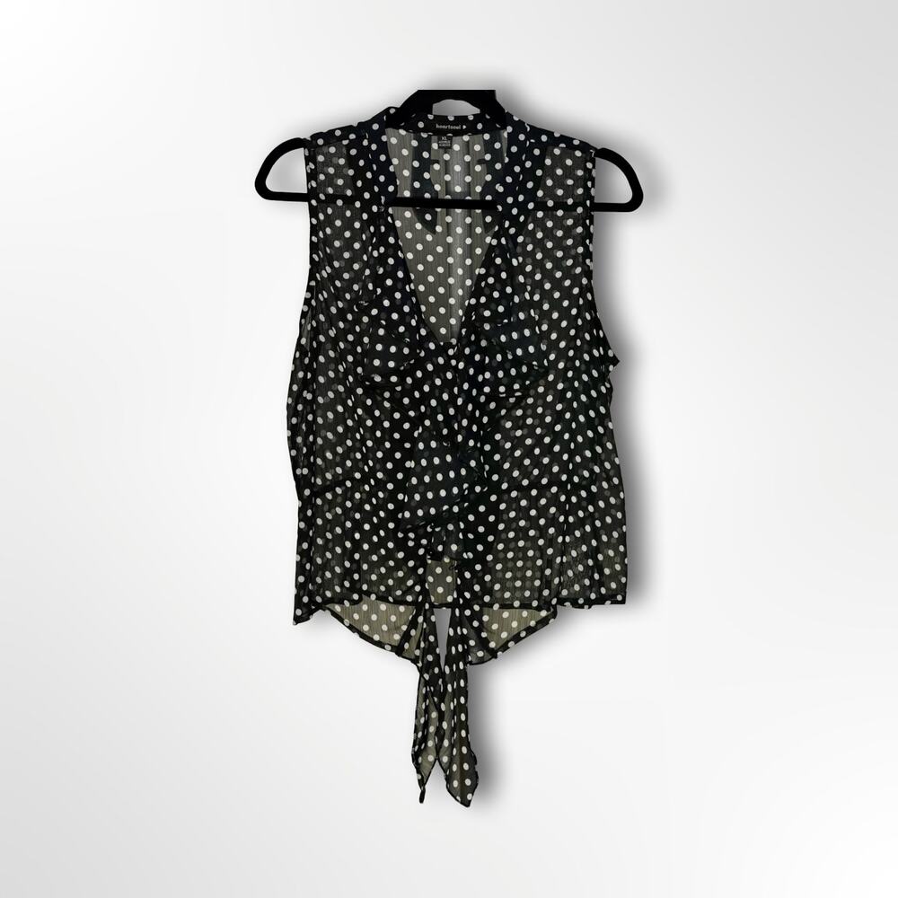 Heartsoul Black Polka Dot Tank Top - Women's XL